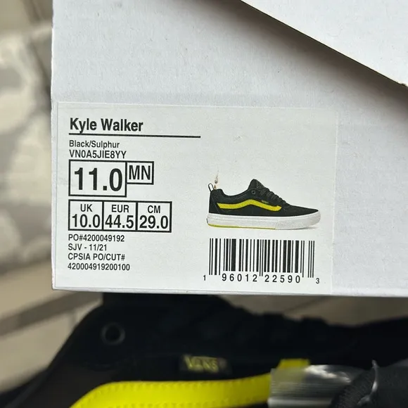 Vans Black and Yellow Skate Sneakers