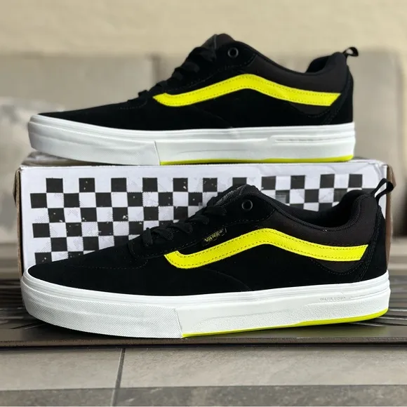 Vans Black and Yellow Skate Sneakers