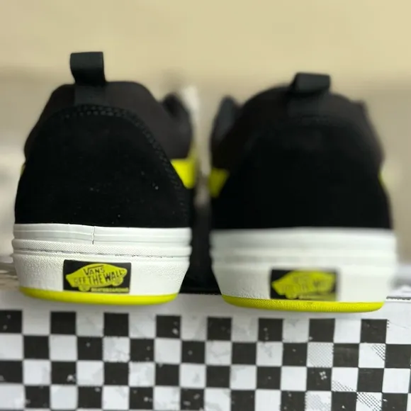 Vans Black and Yellow Skate Sneakers