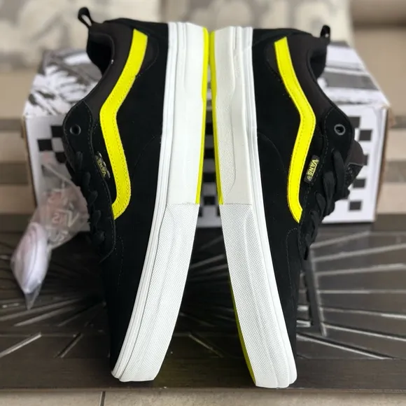 Vans Black and Yellow Skate Sneakers