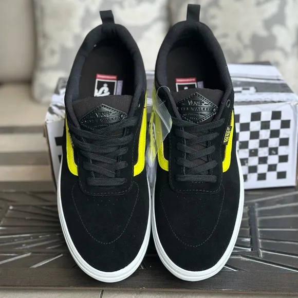 Vans Black and Yellow Skate Sneakers