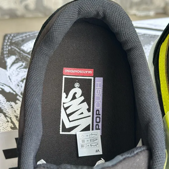 Vans Black and Yellow Skate Sneakers