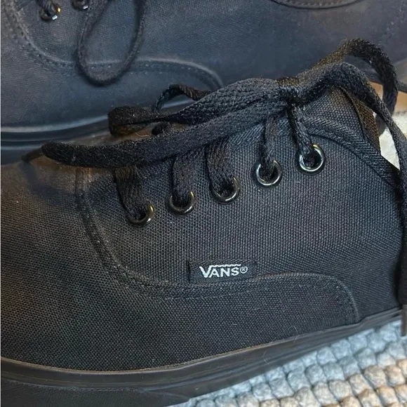 Vans Black Canvas Sneakers with Waffle Sole