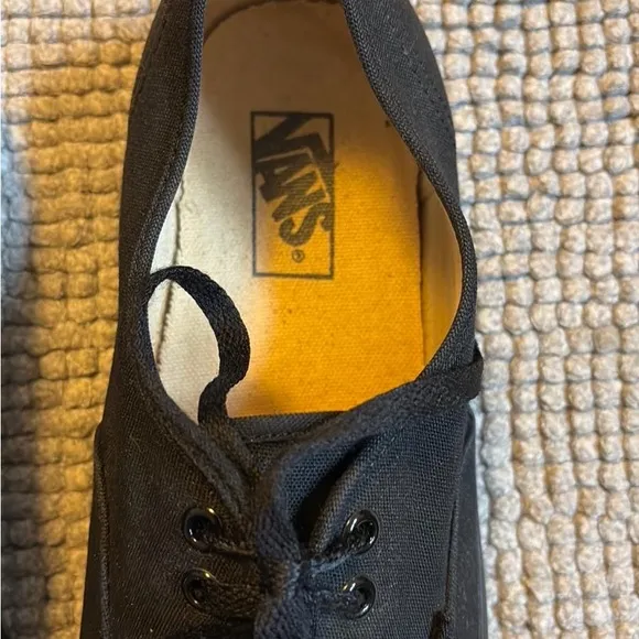 Vans Black Canvas Sneakers with Waffle Sole