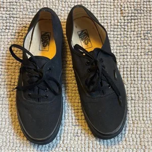 Vans Black Canvas Sneakers with Waffle Sole