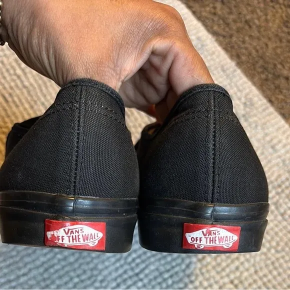 Vans Black Canvas Sneakers with Waffle Sole