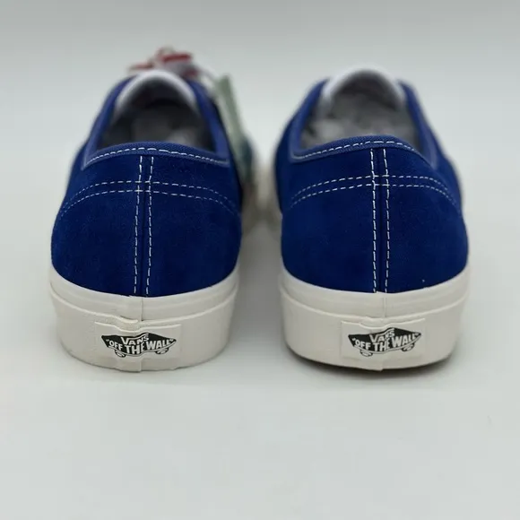 Vans Blue and White Canvas Sneakers with Rubber Sole