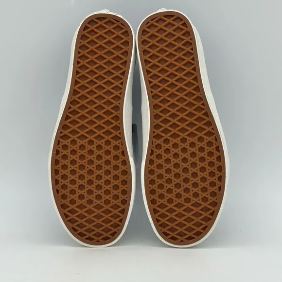 Vans Blue and White Canvas Sneakers with Rubber Sole