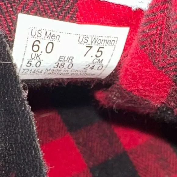 Vans Brown High-Top Sneakers with Red Accents