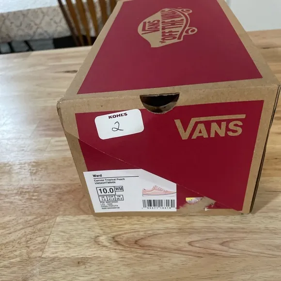 Vans canvas tropical peach sneakers women’s NIB size 10