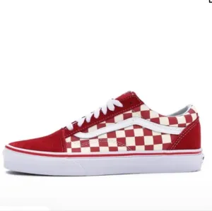 Vans checkered old skool suede &amp; canvas sneakers