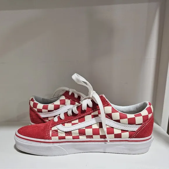 Vans checkered old skool suede &amp; canvas sneakers