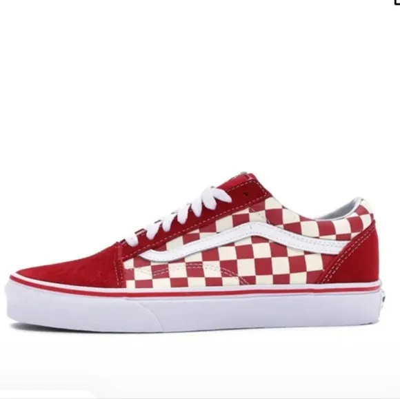 Vans checkered old skool suede &amp; canvas sneakers