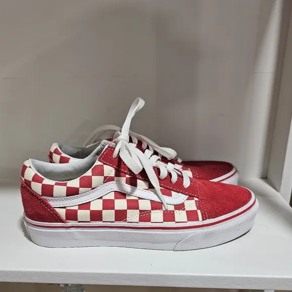 Vans checkered old skool suede &amp; canvas sneakers