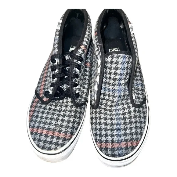 Vans Chukka Houndstooth Sneaker Skate Shoe Plaid Wool Mid Top Lace Up