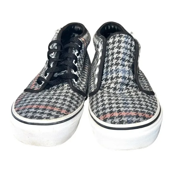 Vans Chukka Houndstooth Sneaker Skate Shoe Plaid Wool Mid Top Lace Up