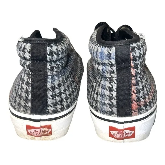 Vans Chukka Houndstooth Sneaker Skate Shoe Plaid Wool Mid Top Lace Up