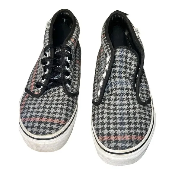 Vans Chukka Houndstooth Sneaker Skate Shoe Plaid Wool Mid Top Lace Up
