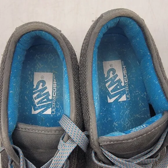 Vans Chukka Low Mens 7.5 Gray Blue Sneaker Shoes Skateboarding Casual Walking