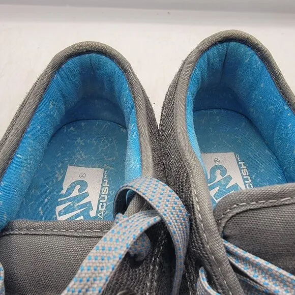 Vans Chukka Low Mens 7.5 Gray Blue Sneaker Shoes Skateboarding Casual Walking