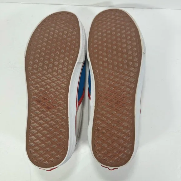 Vans Classic Slip-On Blue White Red Sneakers Men’s Size 13W