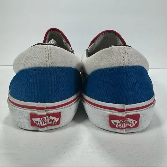 Vans Classic Slip-On Blue White Red Sneakers Men’s Size 13W