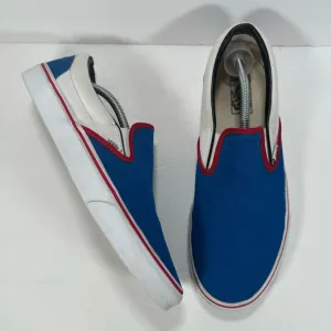 Vans Classic Slip-On Blue White Red Sneakers Men’s Size 13W