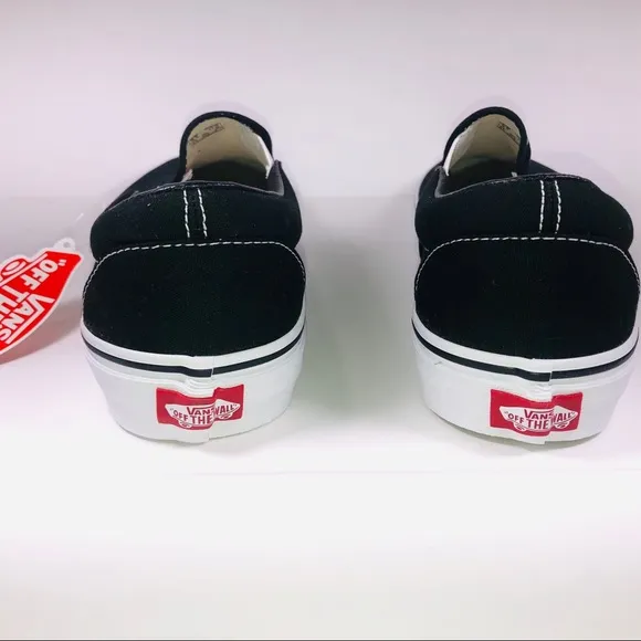 VANS Classic Slip On Canvas Black &amp; White Sneakers