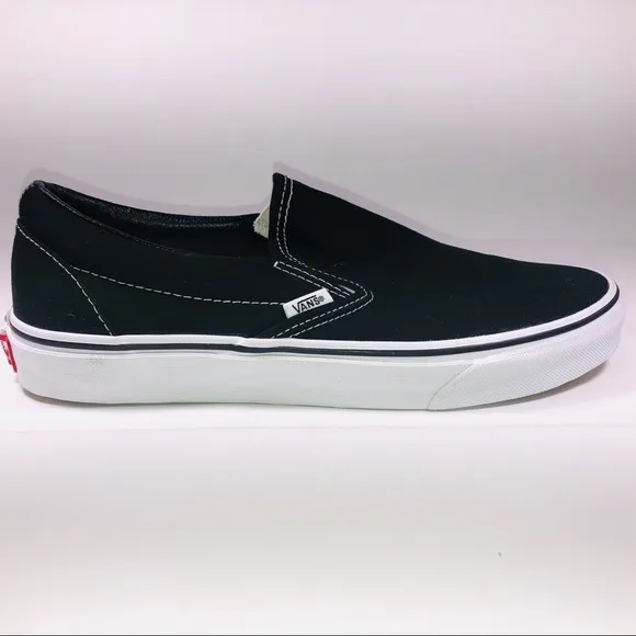 VANS Classic Slip On Canvas Black &amp; White Sneakers