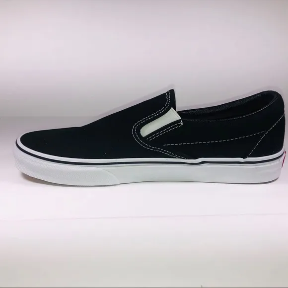 VANS Classic Slip On Canvas Black &amp; White Sneakers