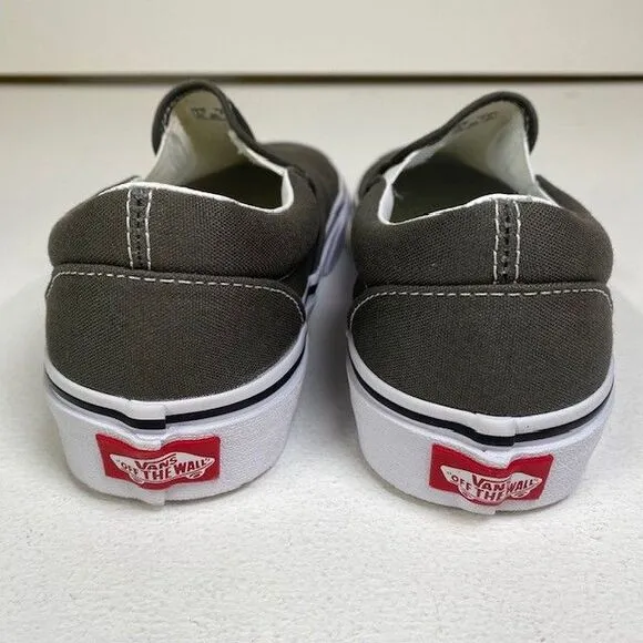 Vans Classic Slip-On Canvas Sneakers‎ in Charcoal Gray Skate Shoes M 7.5 W 9