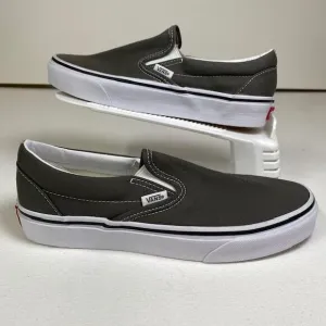Vans Classic Slip-On Canvas Sneakers‎ in Charcoal Gray Skate Shoes M 7.5 W 9