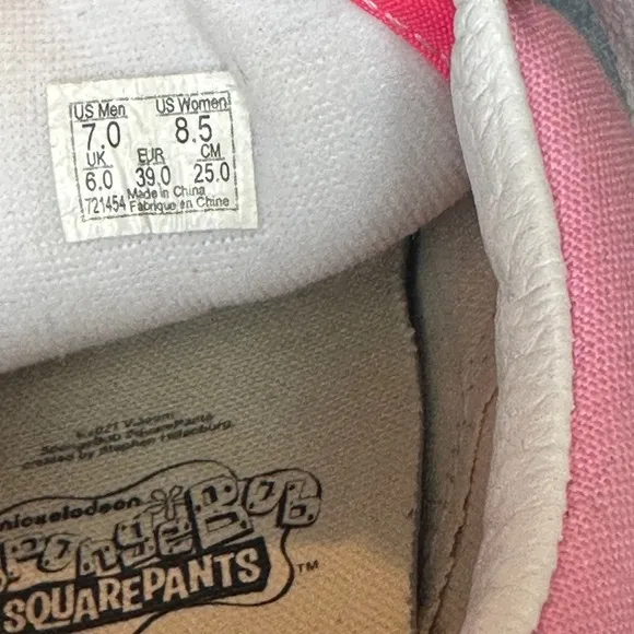 Vans Customs x SpongeBob SquarePants Patrick Star Sneakers Pink Women’s 8.5