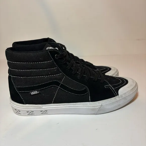 Vans – Demolition Pro BMX  High Top Sneakers – Black White Canvas – Men’s Sz 11