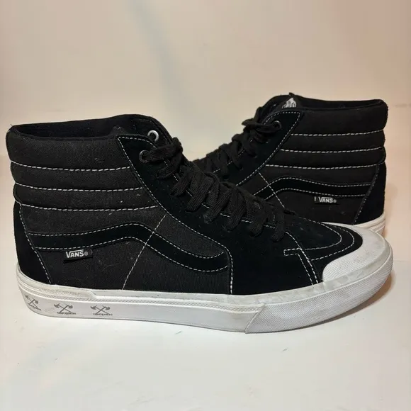 Vans – Demolition Pro BMX  High Top Sneakers – Black White Canvas – Men’s Sz 11
