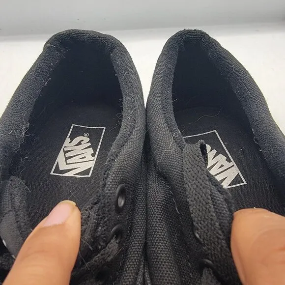 Vans Doheny Mens 8 Triple Black Sneaker Shoes Skateboarding Casual Walking