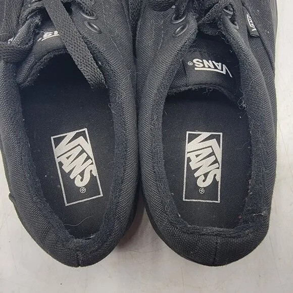 Vans Doheny Mens 8 Triple Black Sneaker Shoes Skateboarding Casual Walking
