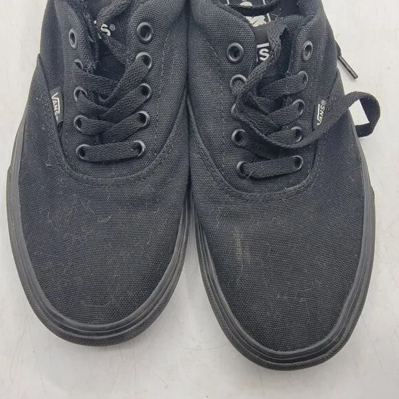 Vans Doheny Mens 8 Triple Black Sneaker Shoes Skateboarding Casual Walking