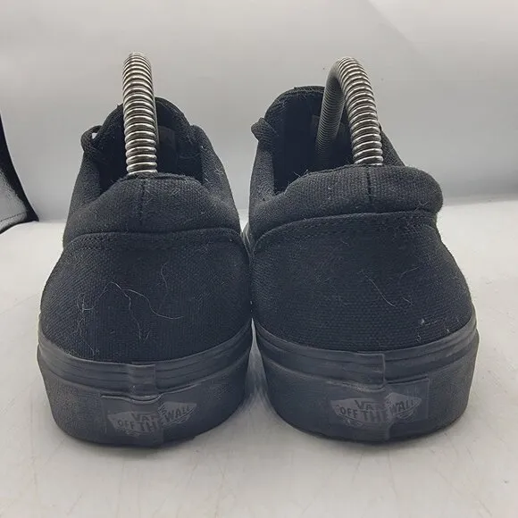 Vans Doheny Mens 8 Triple Black Sneaker Shoes Skateboarding Casual Walking