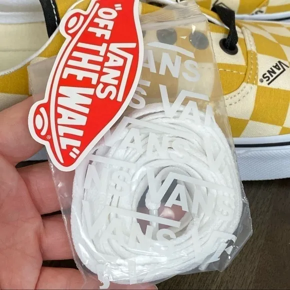 Vans Era Big Check Sneakers Yolk Yellow True White Size 11 Men