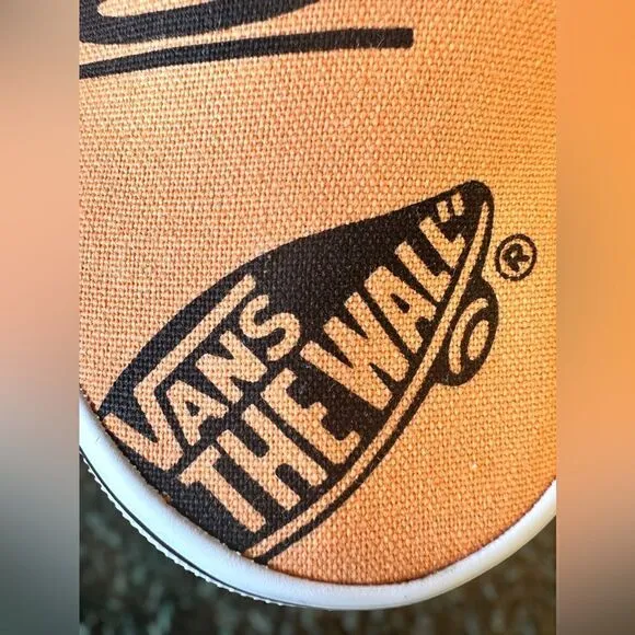 VANS Era Off the Wall Logo Mix Tangerine/Black Sneakers Mens 6 Womens 7.5