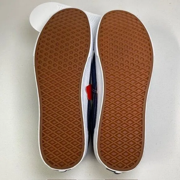 Vans Era Striped Navy‎ Canvas Sneakers Unisex Skate Shoes Size 13