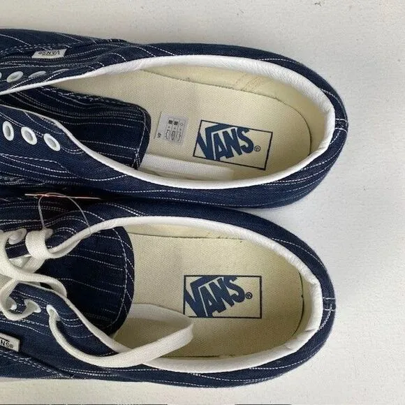 Vans Era Striped Navy‎ Canvas Sneakers Unisex Skate Shoes Size 13