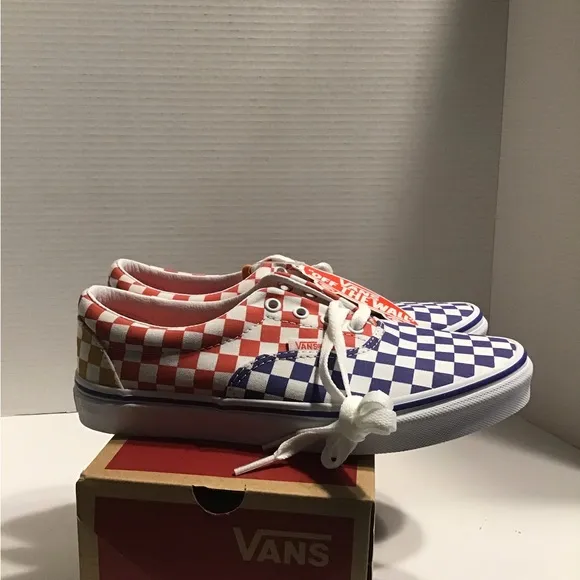 Van’s Era Tri-Checkerboard Kids Sneakers (NWT)