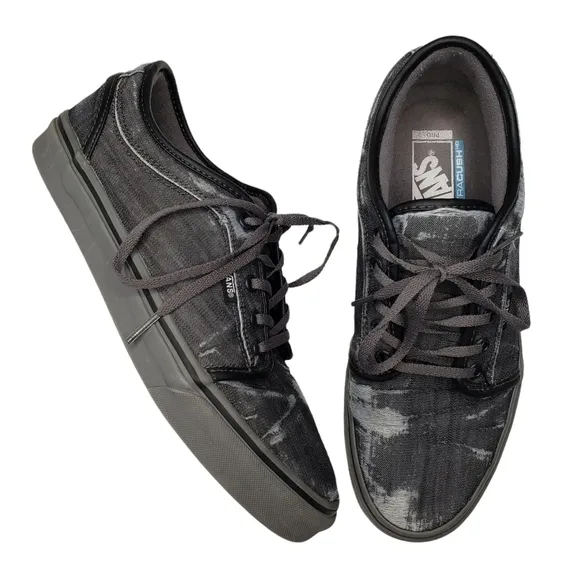 VANS | Gray Distressed Canvas Ultracush Pro Skateboard Streetwear Sneakers Men 9
