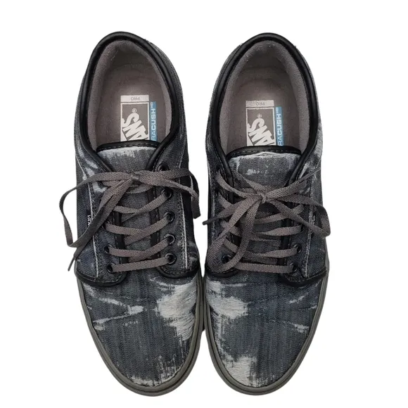 VANS | Gray Distressed Canvas Ultracush Pro Skateboard Streetwear Sneakers Men 9