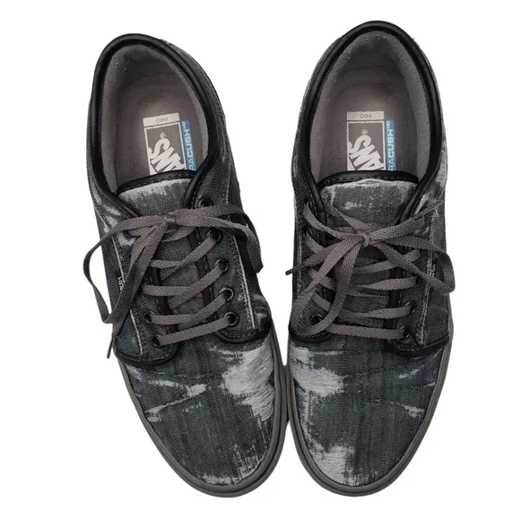 VANS | Gray Distressed Canvas Ultracush Pro Skateboard Streetwear Sneakers Men 9