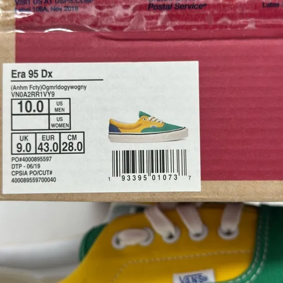 Vans Green and Yellow Sneakers