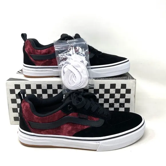 VANS Kyle Walker Corduroy Shoes Black Suede Low Top Women's Sneakers VN0A5JIEX4C