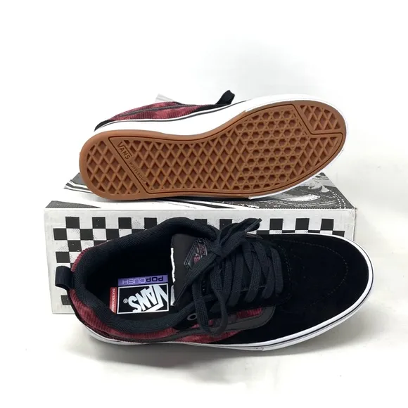 VANS Kyle Walker Corduroy Shoes Black Suede Low Top Women's Sneakers VN0A5JIEX4C